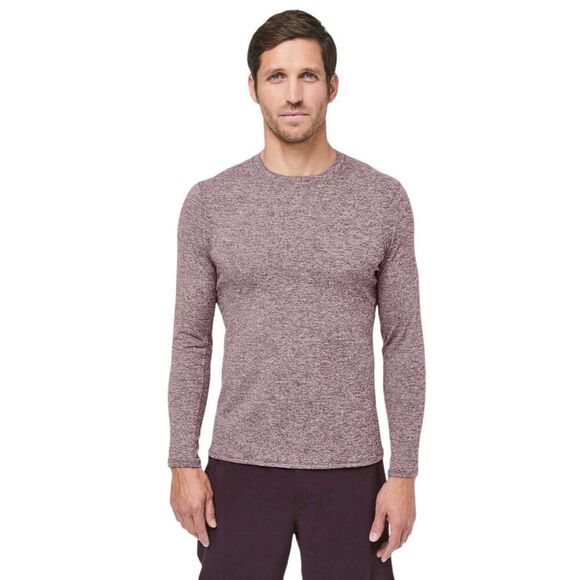 Lululemon Men's Drysense Mesh Long Sleeve Shirt Heathered Dark Adobe XL - Picture 1 of 13